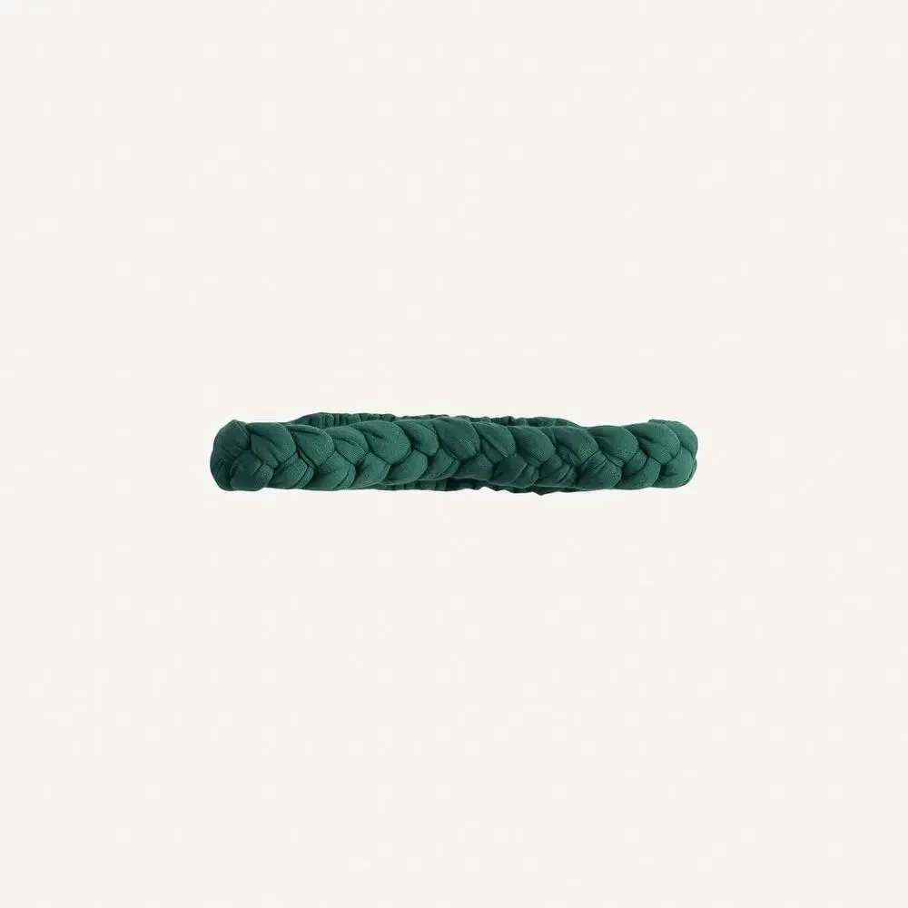 NWT Kate Quinn Pine Green Modal Skinny Braided Headband S Small